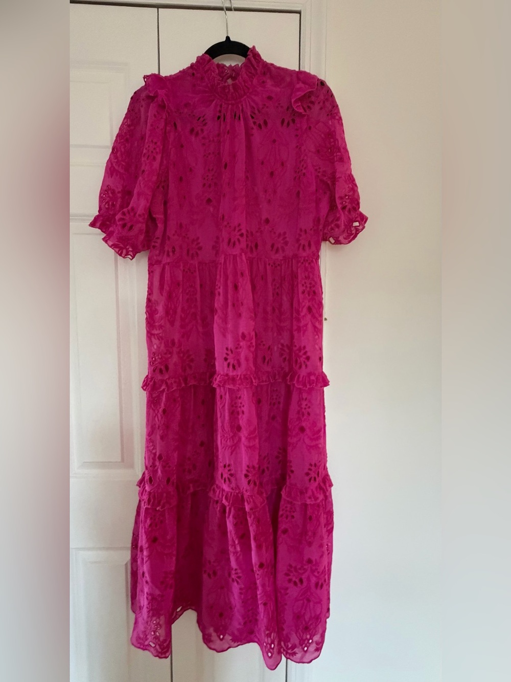 Generation Love Hot Pink Eyelet Tiered Dress